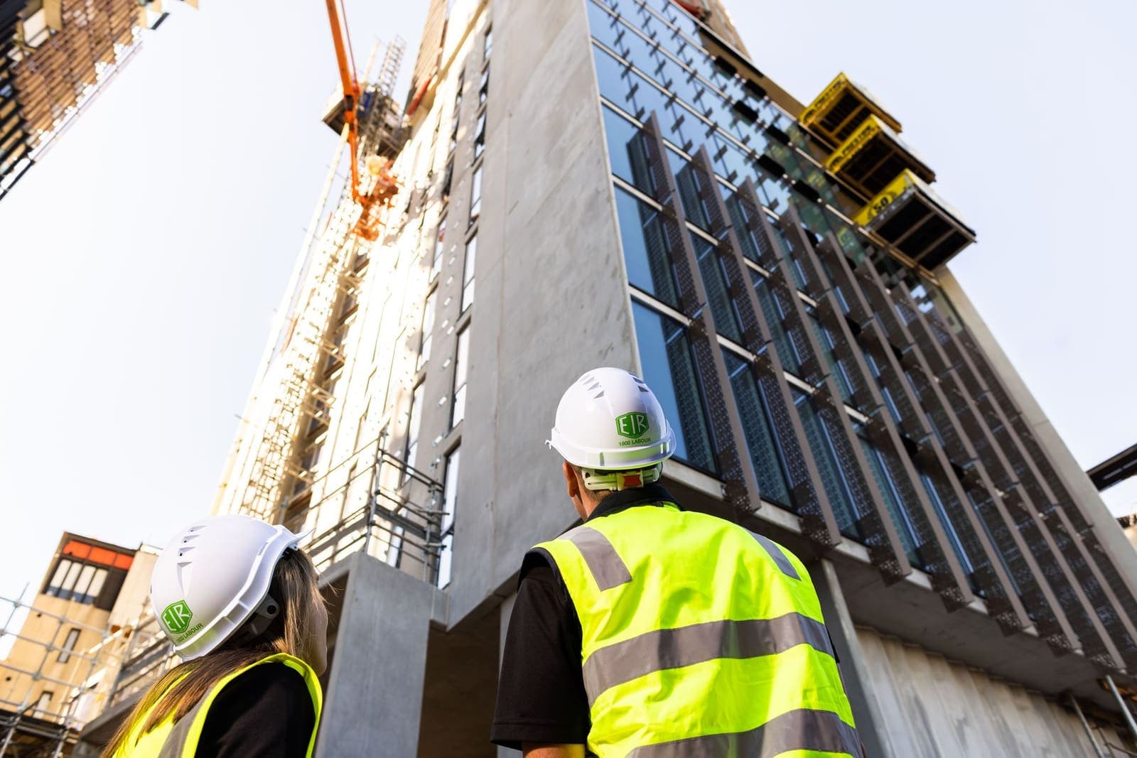 Construction workers on site